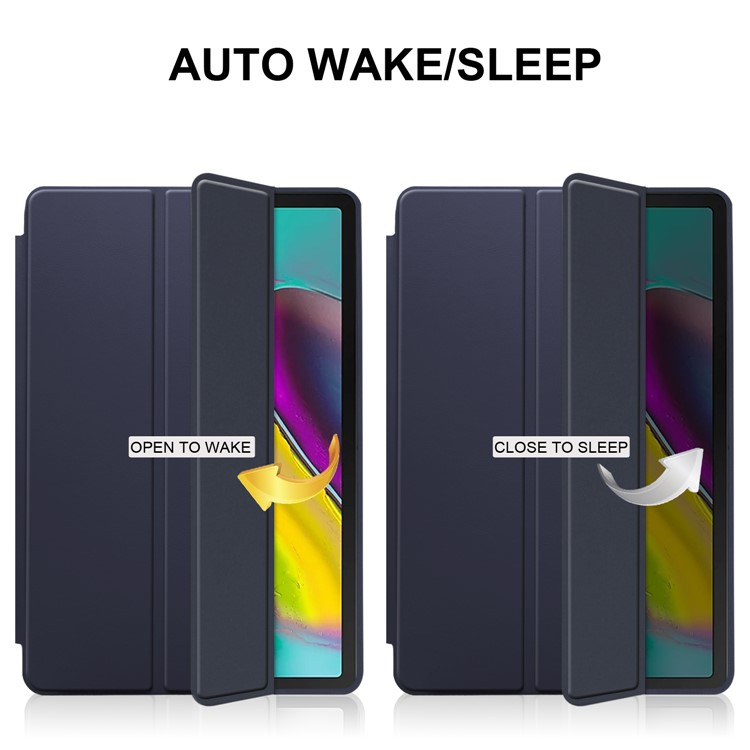 Tri-fold Stand Leather Smart Case for Samsung Galaxy Tab A 10.1 (2019) SM-T515 - Dark Blue-3