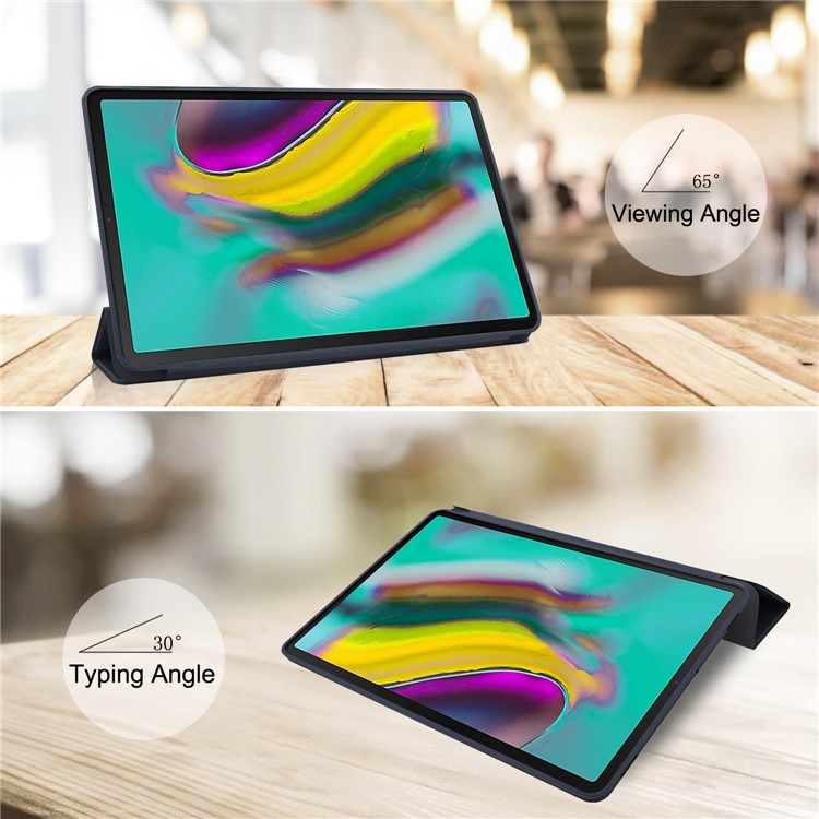 Tri-fold Stand Leather Smart Case for Samsung Galaxy Tab A 10.1 (2019) SM-T515 - Dark Blue-5