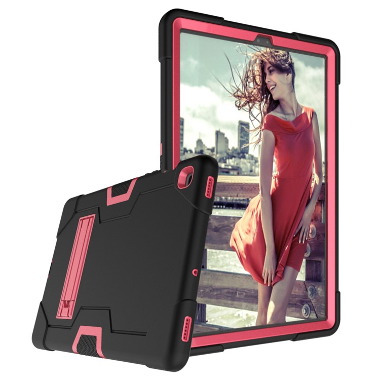 Étui de Protection de la Tablette Hybride TPU + PC Avec Kickstand Pour Samsung Galaxy Tab S5e SM-T720 / SM-T725 - le Noir / Rose-5