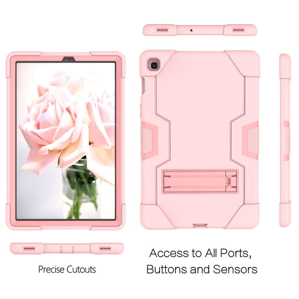 Shock Proof TPU + PC Hybrid Tablet Protective Case with Kickstand for Samsung Galaxy Tab S5e SM-T720 / SM-T725 - Pink-4