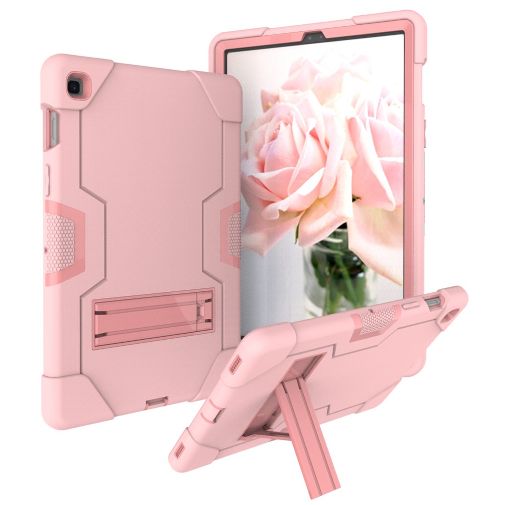 Shock Proof TPU + PC Hybrid Tablet Protective Case with Kickstand for Samsung Galaxy Tab S5e SM-T720 / SM-T725 - Pink-7