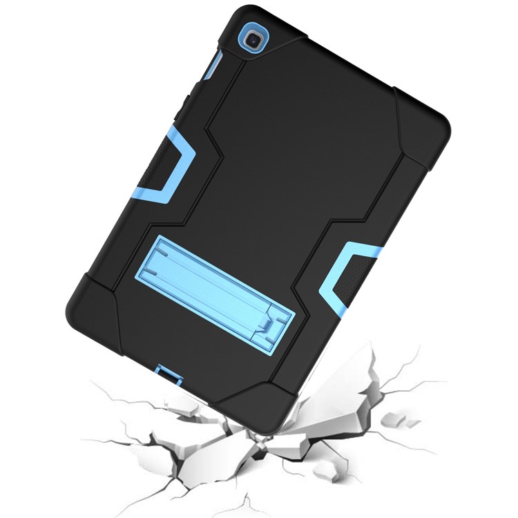 Shock Proof TPU + PC Hybrid Tablet Protective Case with Kickstand for Samsung Galaxy Tab S5e SM-T720 / SM-T725 - Black / Baby Blue-2