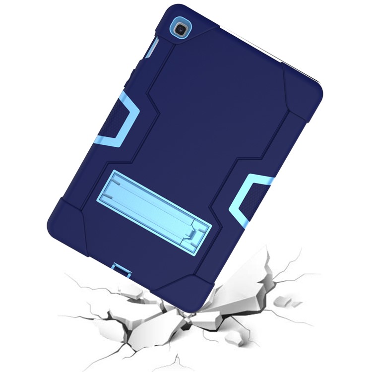 Shock Proof TPU + PC Hybrid Tablet Protective Case with Kickstand for Samsung Galaxy Tab S5e SM-T720 / SM-T725 - Dark Blue / Baby Blue-2