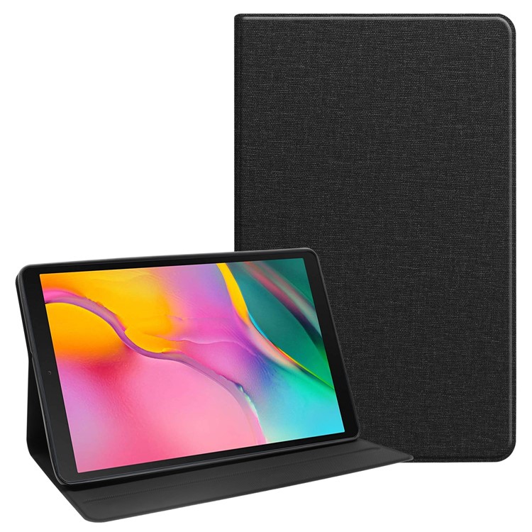 Cloth Texture Stand Leather Protective Casing for Samsung Galaxy Tab S5e SM-T720 / SM-T725 - Black-10