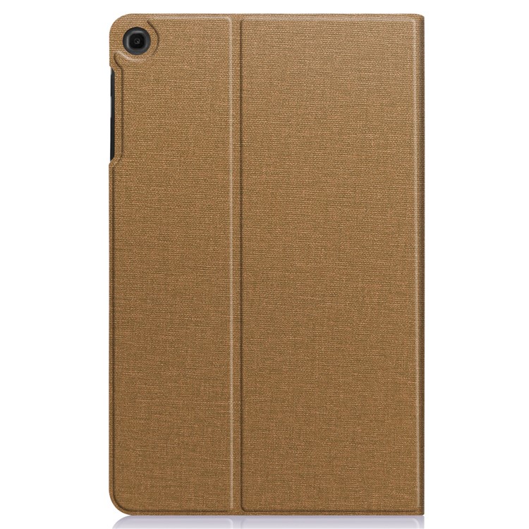 Cloth Texture Stand Leather Protective Casing for Samsung Galaxy Tab S5e SM-T720 / SM-T725 - Light Brown-7