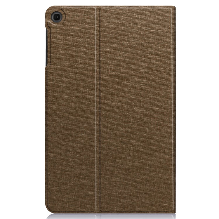 Cloth Texture Stand Leather Protective Casing for Samsung Galaxy Tab S5e SM-T720 / SM-T725 - Dark Brown-7