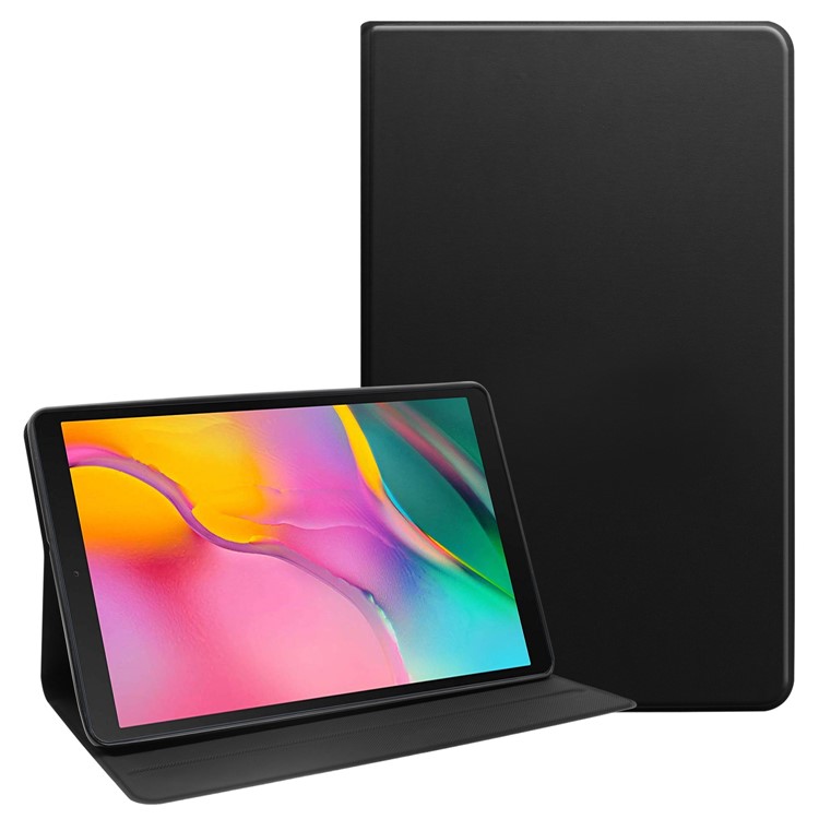 Solid Color Stand Leather Protective Casing for Samsung Galaxy Tab S5e SM-T720 / SM-T725 - Black-1