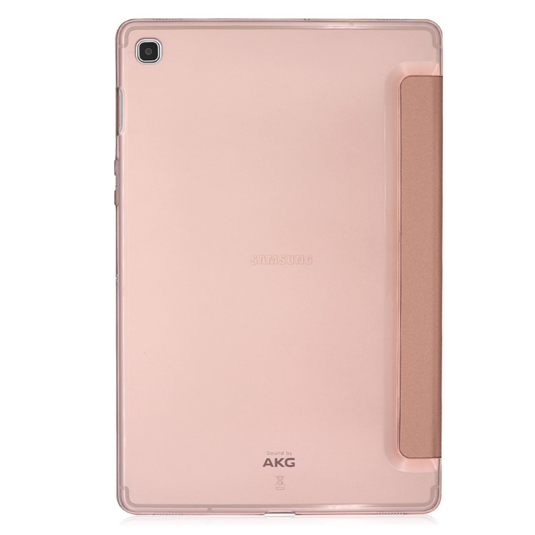 Tri-fold PU Leather Stand Tablet Cover for Samsung Galaxy Tab S5e SM-T720 / SM-T725 - Rose Gold-7