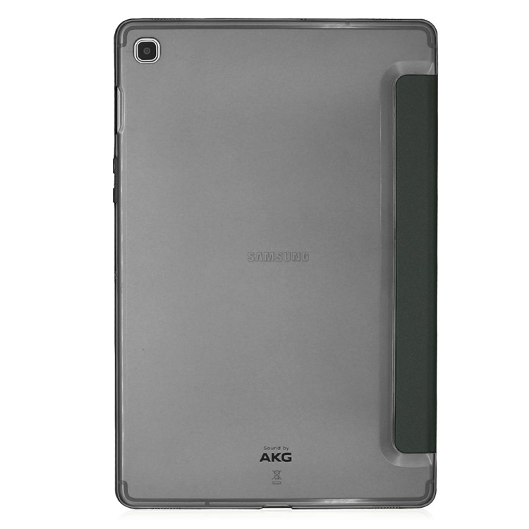 Tri-fold PU Leather Stand Tablet Cover for Samsung Galaxy Tab S5e SM-T720 / SM-T725 - Dark Green-7