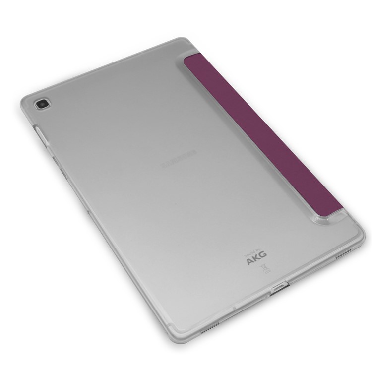 Tri-fold PU Leather Stand Tablet Cover for Samsung Galaxy Tab S5e SM-T720 / SM-T725 - Purple-10