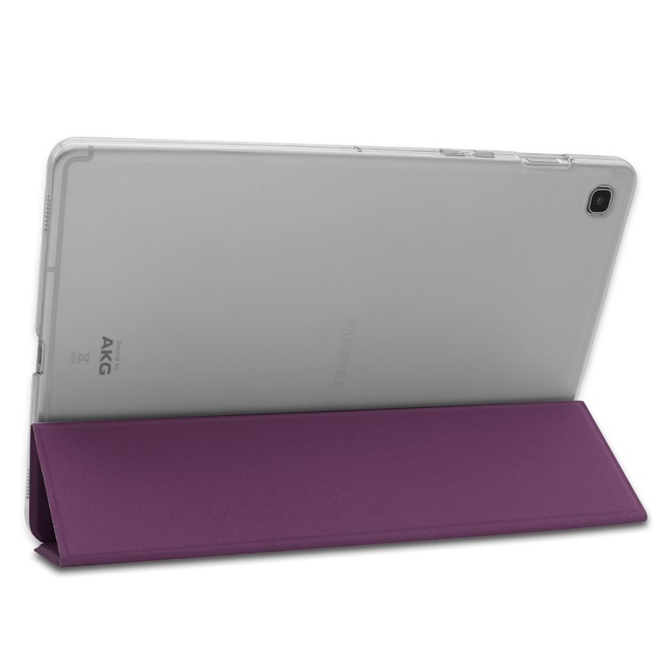 Tri-fold PU Leather Stand Tablet Cover for Samsung Galaxy Tab S5e SM-T720 / SM-T725 - Purple-5