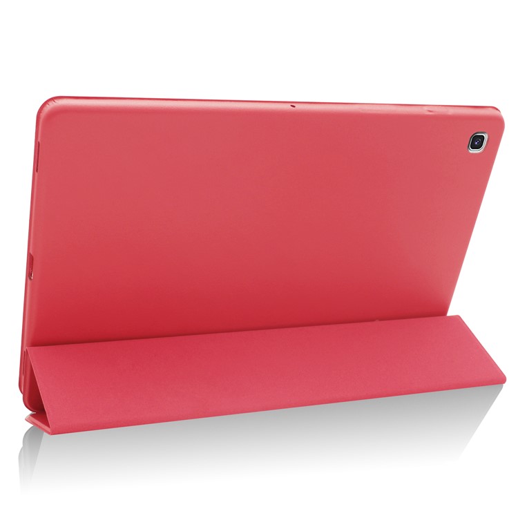 Tri-fold Stand Leather Smart Case for Samsung Galaxy Tab S5e SM-T720 - Red-6