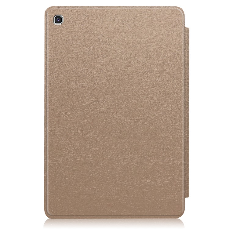 Tri-fold Stand Leather Smart Case for Samsung Galaxy Tab S5e SM-T720 - Gold-8