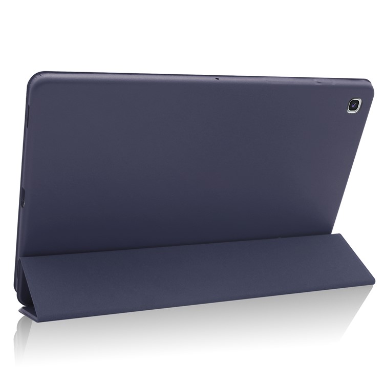 Tri-fold Stand Leather Smart Case for Samsung Galaxy Tab S5e SM-T720 - Dark Blue-6