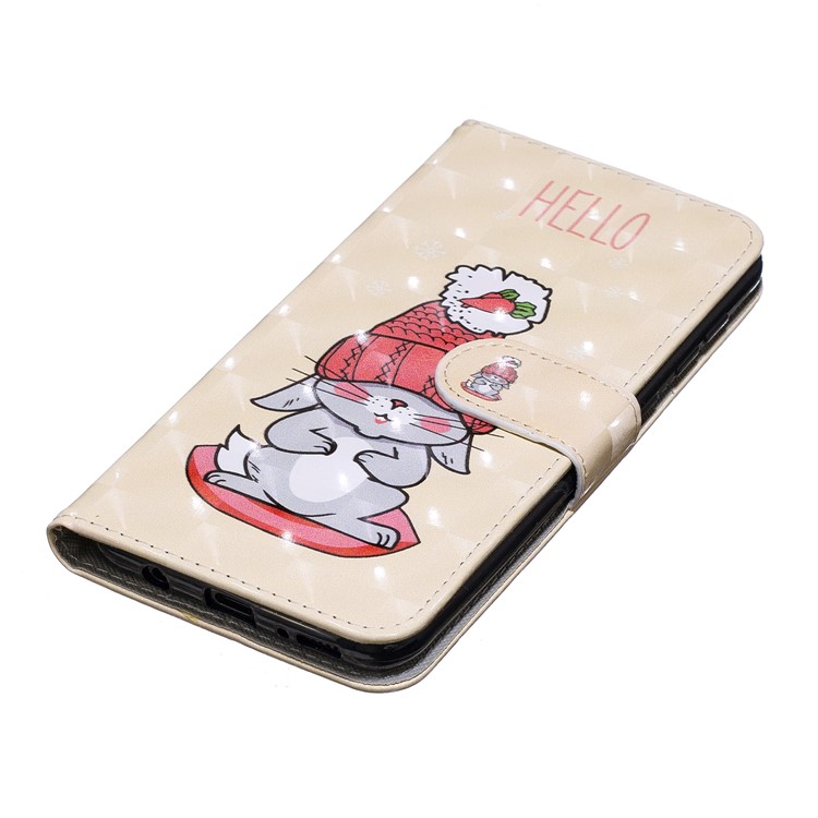 Light Spot Decor Pattern Printing Leather Wallet Case for Samsung Galaxy A20/A30 - Cartoon Pattern-5