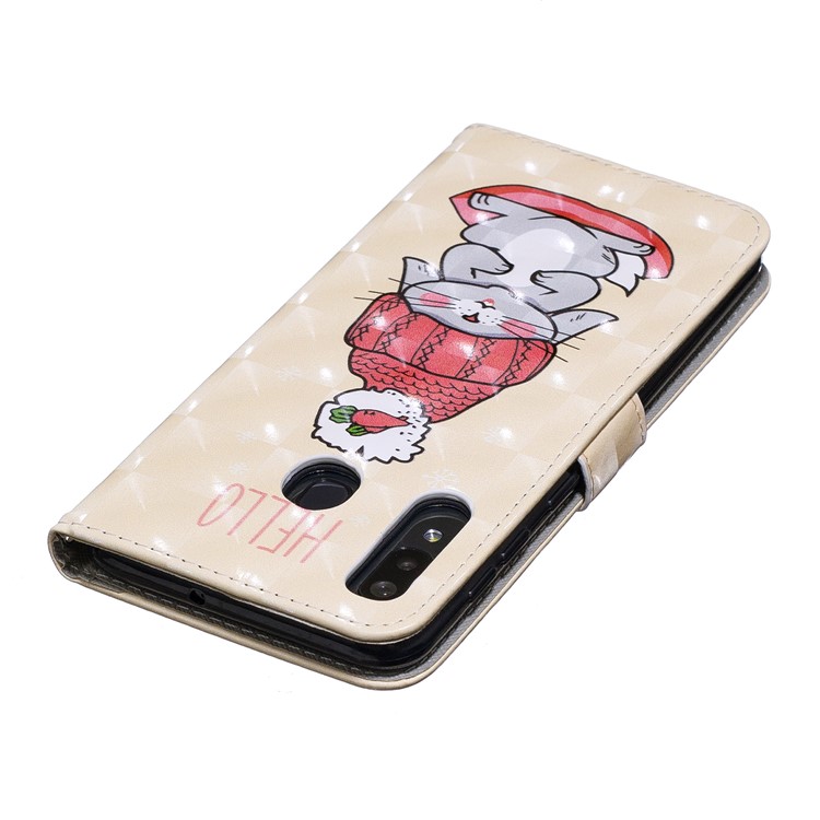 Light Spot Decor Pattern Printing Leather Wallet Case for Samsung Galaxy A20/A30 - Cartoon Pattern-6
