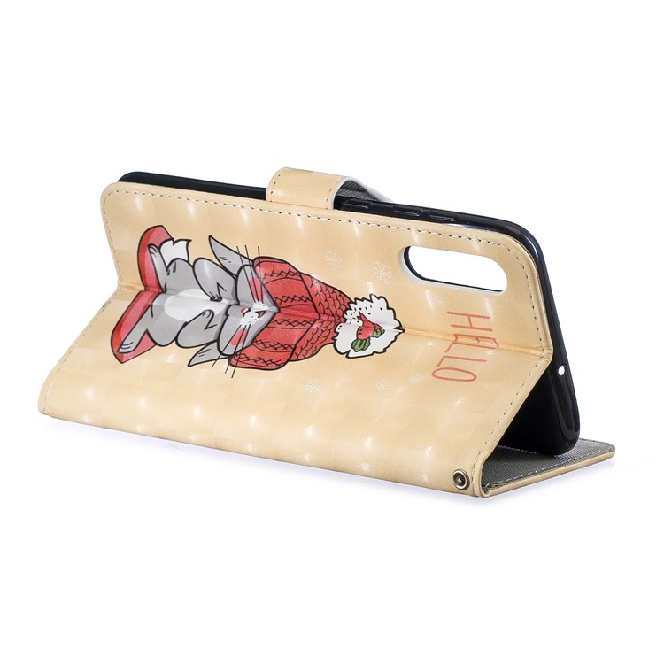 Etui Portefeuille En Cuir Imprimé Avec Motif Décoratif Pour Samsung Galaxy A50 - Modèle De Dessin Animé-3