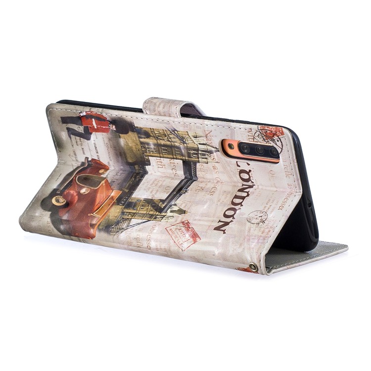 Light Spot Decor Pattern Printing Leather Wallet Case for Samsung Galaxy A70 - Tower Bridge of London-3
