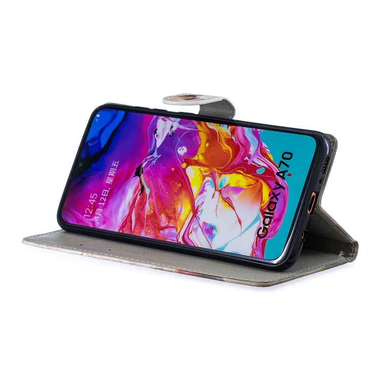 Light Spot Decor Pattern Printing Leather Wallet Case for Samsung Galaxy A70 - Tower Bridge of London-4