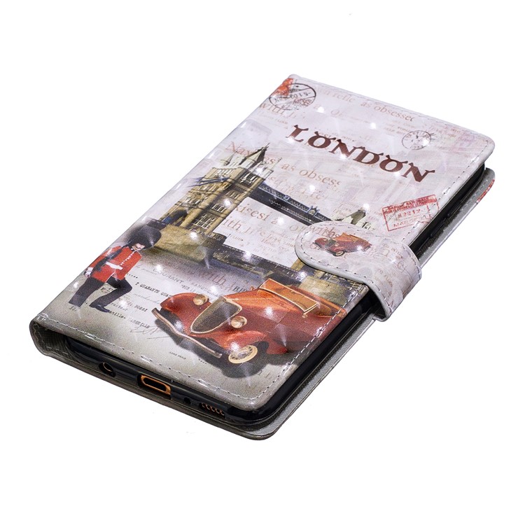 Light Spot Decor Pattern Printing Leather Wallet Case for Samsung Galaxy A70 - Tower Bridge of London-5