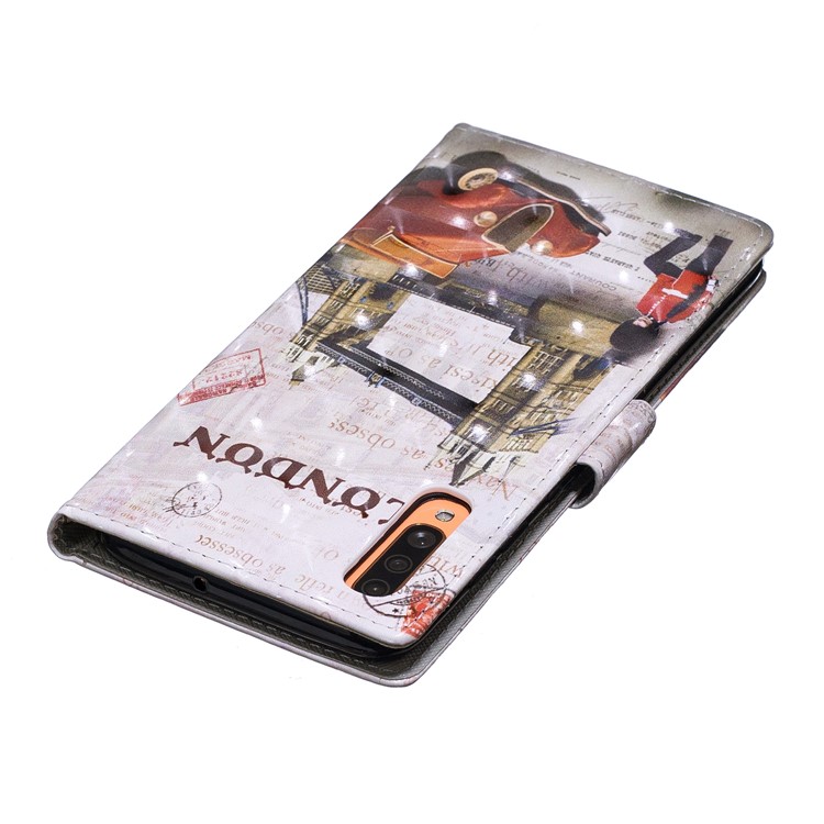 Light Spot Decor Pattern Printing Leather Wallet Case for Samsung Galaxy A70 - Tower Bridge of London-6