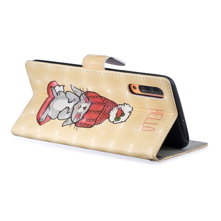 Light Spot Decor Pattern Printing Leather Wallet Case for Samsung Galaxy A70 - Cartoon Pattern-3