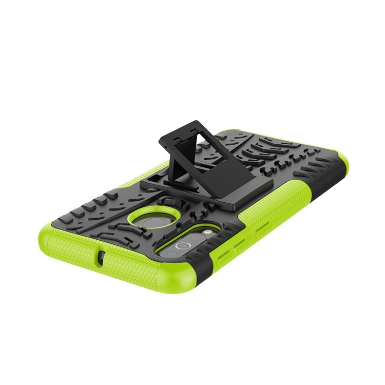 Cool Style Kickstand PC + TPU Hybrid Phone Case for Samsung Galaxy A60 - Green-7