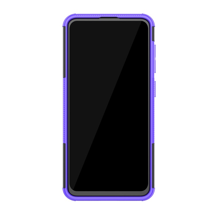 Cool Style Kickstand PC + TPU Hybrid Phone Case for Samsung Galaxy A60 - Purple-4