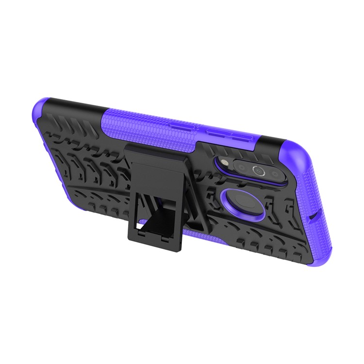 Cool Style Kickstand PC + TPU Hybrid Phone Case for Samsung Galaxy A60 - Purple-5