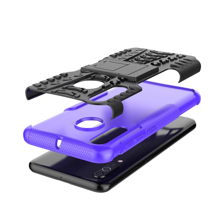 Cool Style Kickstand PC + TPU Hybrid Phone Case for Samsung Galaxy A60 - Purple-6