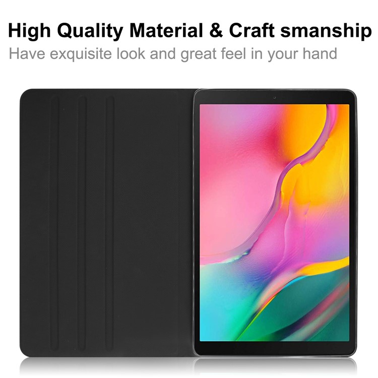 Solid Color Stand PU Leather Protective Tablet Casing for Samsung Galaxy Tab A 10.1 (2019) - Red-2