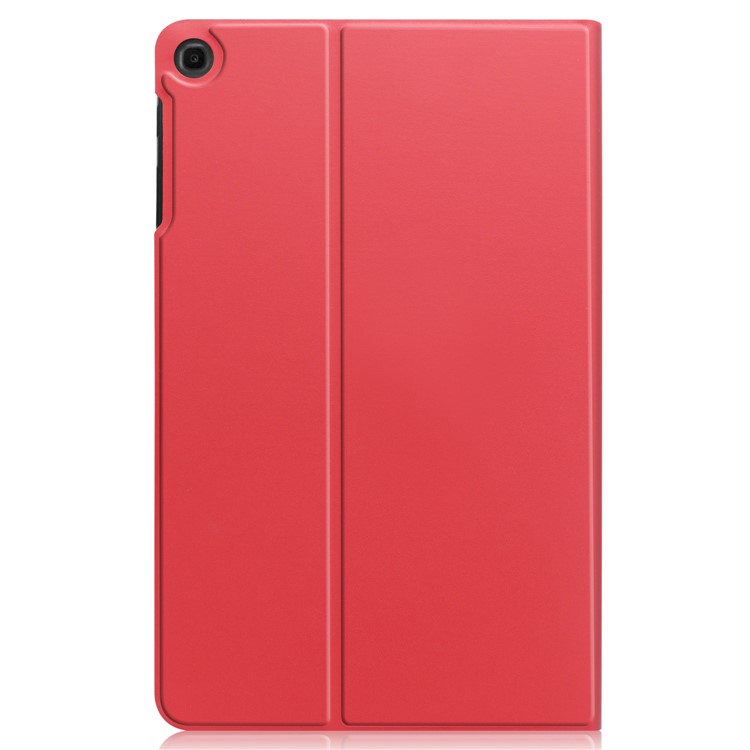 Solid Color Stand PU Leather Protective Tablet Casing for Samsung Galaxy Tab A 10.1 (2019) - Red-7