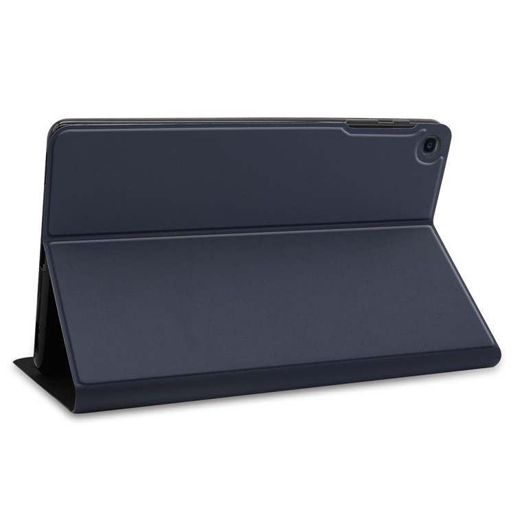 Embalagem Protetora De Couro Da Tabuleta Do Plutônio Do Suporte Da Cor Sólida Para A Aba A Da Galáxia De Samsung 10.1 (2019) - Azul Escuro-5