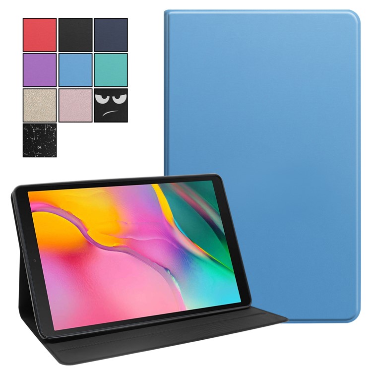 Solid Color Stand PU Leather Protective Tablet Casing for Samsung Galaxy Tab A 10.1 (2019) - Blue-8