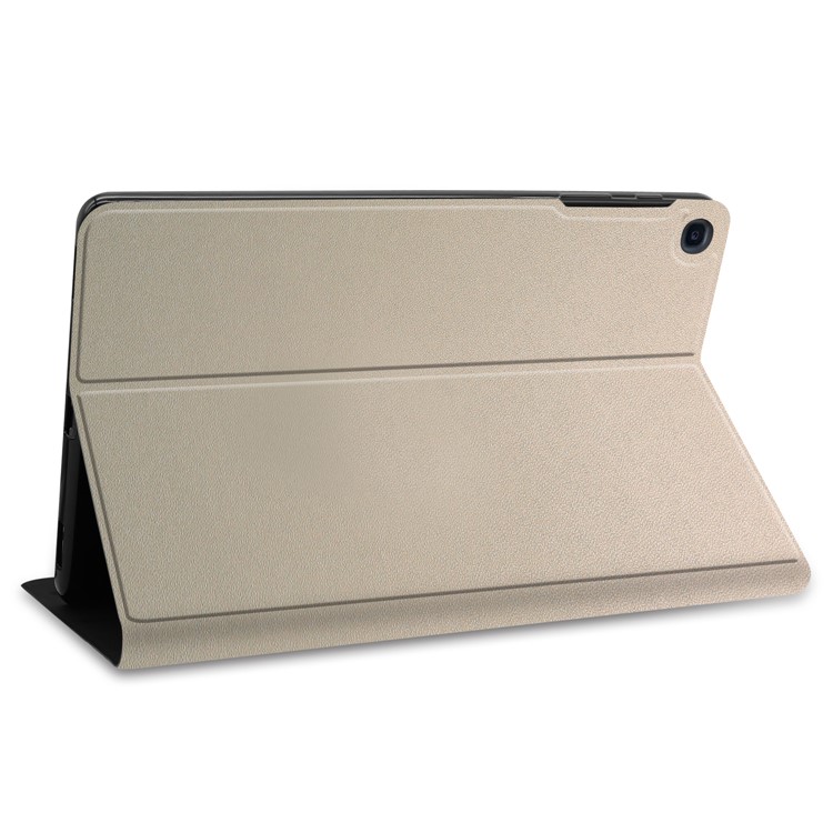 Solid Color Stand PU Leather Protective Tablet Casing for Samsung Galaxy Tab A 10.1 (2019) - Gold-5
