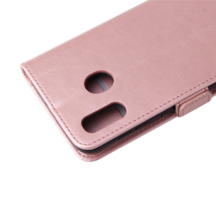 For Samsung Galaxy A30/A20 Magnetic Absorbed Zipper Leather Purse Phone Case Cover - Pink-8