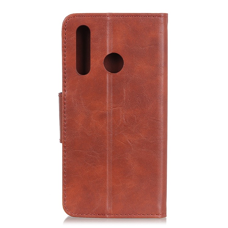 Crazy Horse Leather Wallet Case for Samsung Galaxy M40 - Brown-10