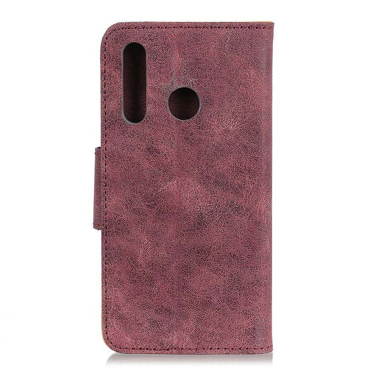 Funda Billetera De Cuero Estilo Vintage Para Samsung Galaxy M40 - Vino Rojo-10