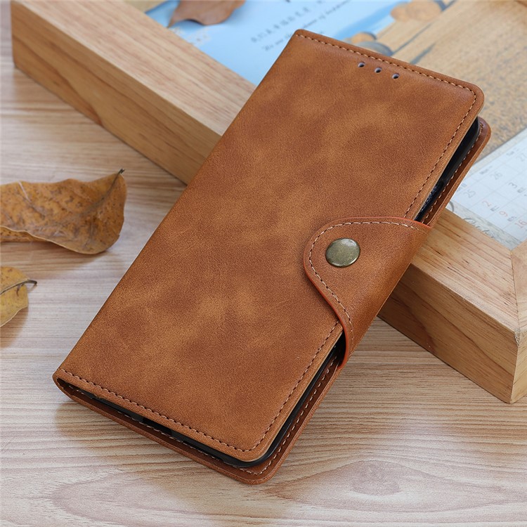 Wallet Leather Stand Case for Samsung Galaxy A10e - Brown-12