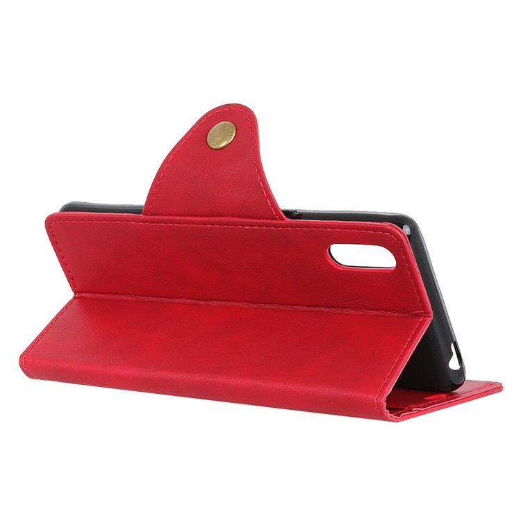Wallet Leather Stand Case for Samsung Galaxy A10e - Red-11