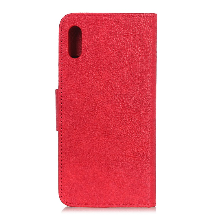 Litchi Texture Leather Wallet Phone Shell for Samsung Galaxy A10e - Red-9