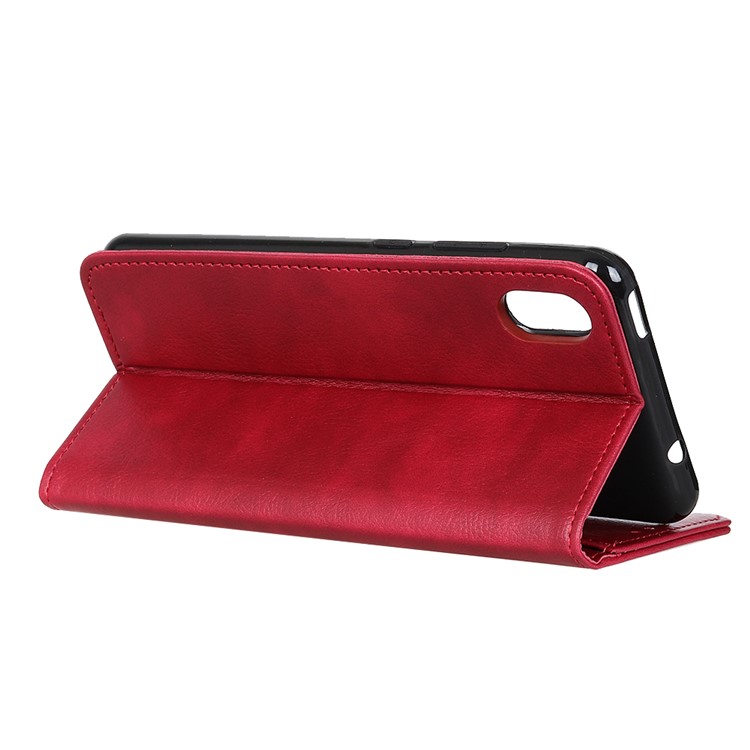 Auto-absorbed PU Leather Phone Cover for Samsung Galaxy A10e - Red-8