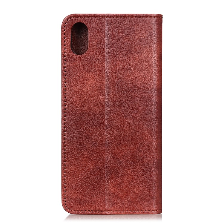 Auto-absorbed PU Leather Phone Cover for Samsung Galaxy A10e - Brown-6