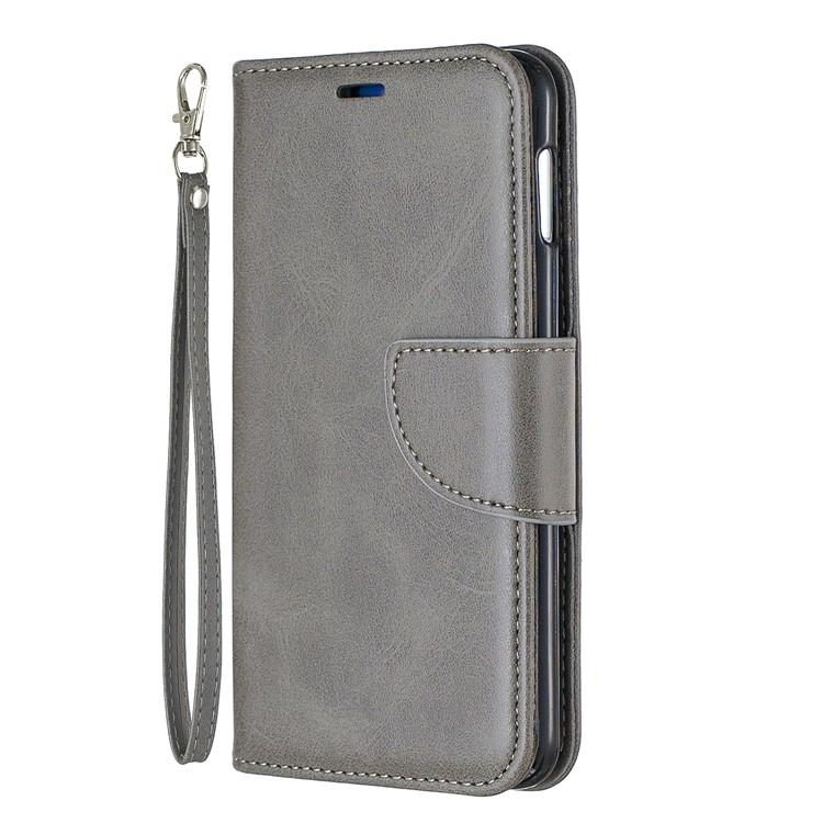 PU Leather Wallet Stand Phone Case for Samsung Galaxy S10e - Light Grey-2