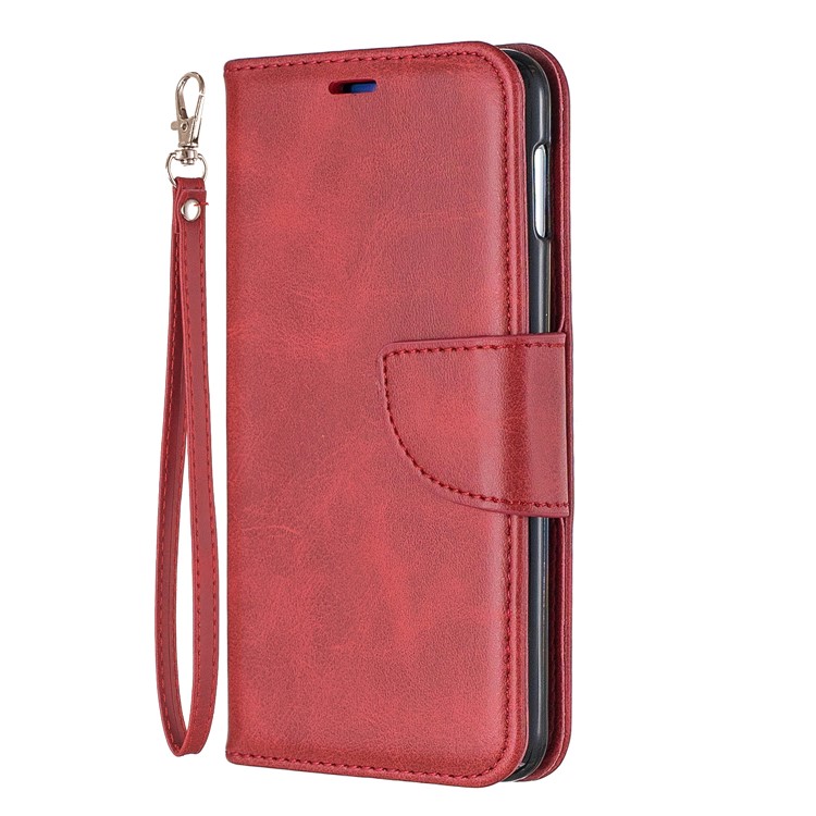 PU Leather Wallet Stand Phone Case for Samsung Galaxy S10e - Red-2