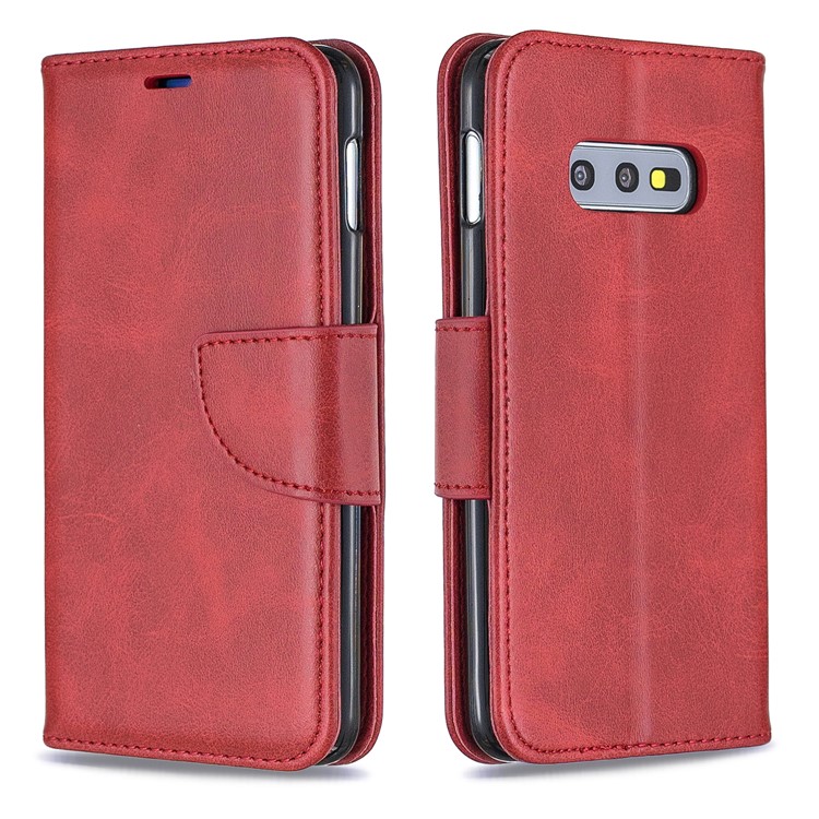 PU Leather Wallet Stand Phone Case for Samsung Galaxy S10e - Red-4