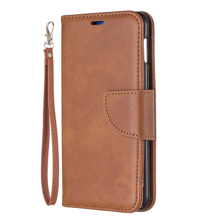 PU Leather Wallet Stand Phone Case for Samsung Galaxy S10e - Brown-2