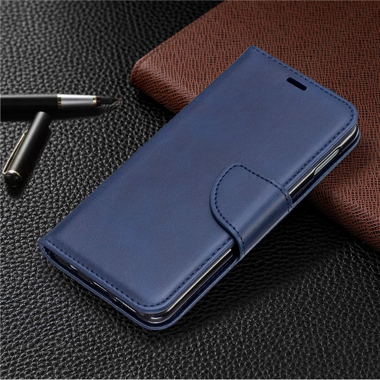 PU Leather Wallet Stand Phone Case for Samsung Galaxy S10e - Blue-7