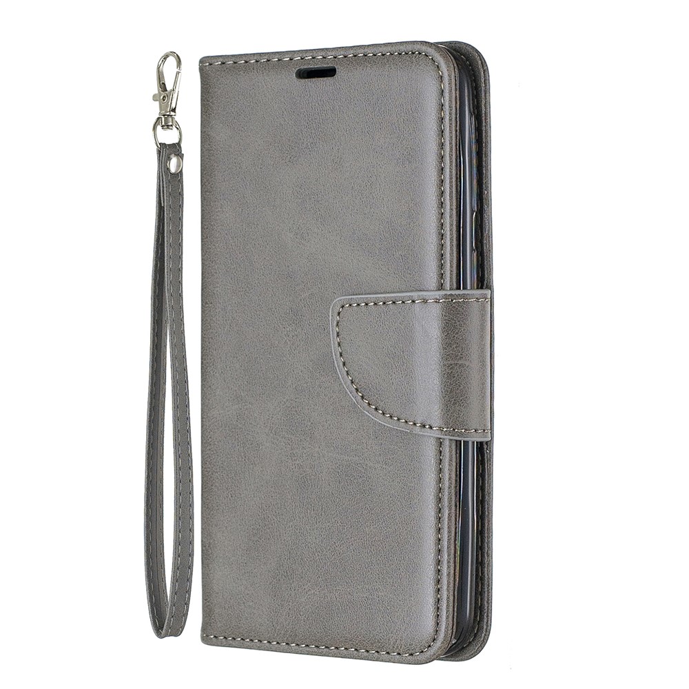 Etui Portefeuille En Cuir PU Pour Samsung Galaxy A40 - Gris Clair-2