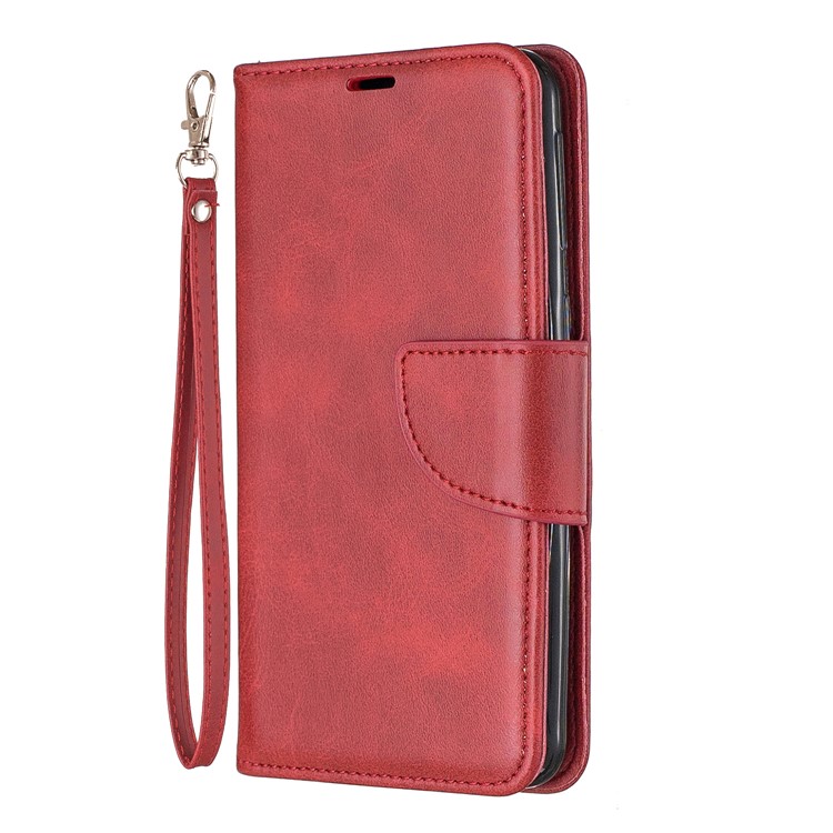PU Leather Wallet Stand Phone Cover for Samsung Galaxy A40 - Red-2